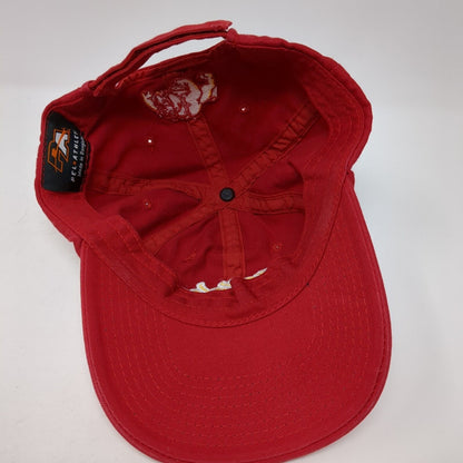 Bulldogs Hemet Strapback Hat Red One Size Adjustable Embroidered Pel Athletic