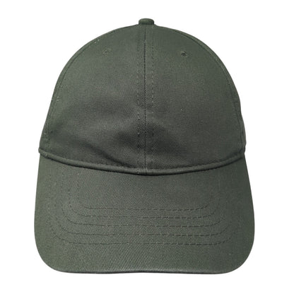 Unbranded Strapback Hat Green One Size Adjustable Solid Blank Outdoor