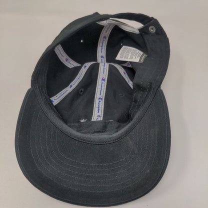 Podium Slideback Hat Black OSFA Adjustable Embroidered 6 Panel Champion