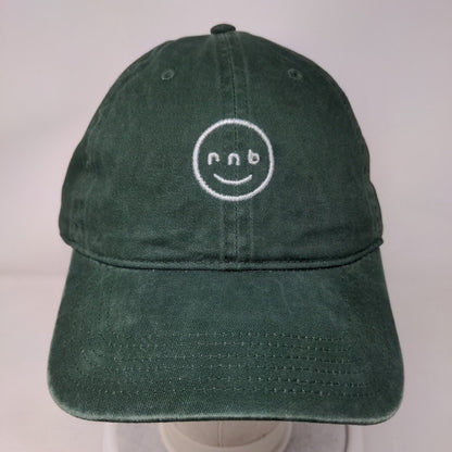 Otto Slideback Hat Green OSFM Embroidered Smiley Face Logo Emoji