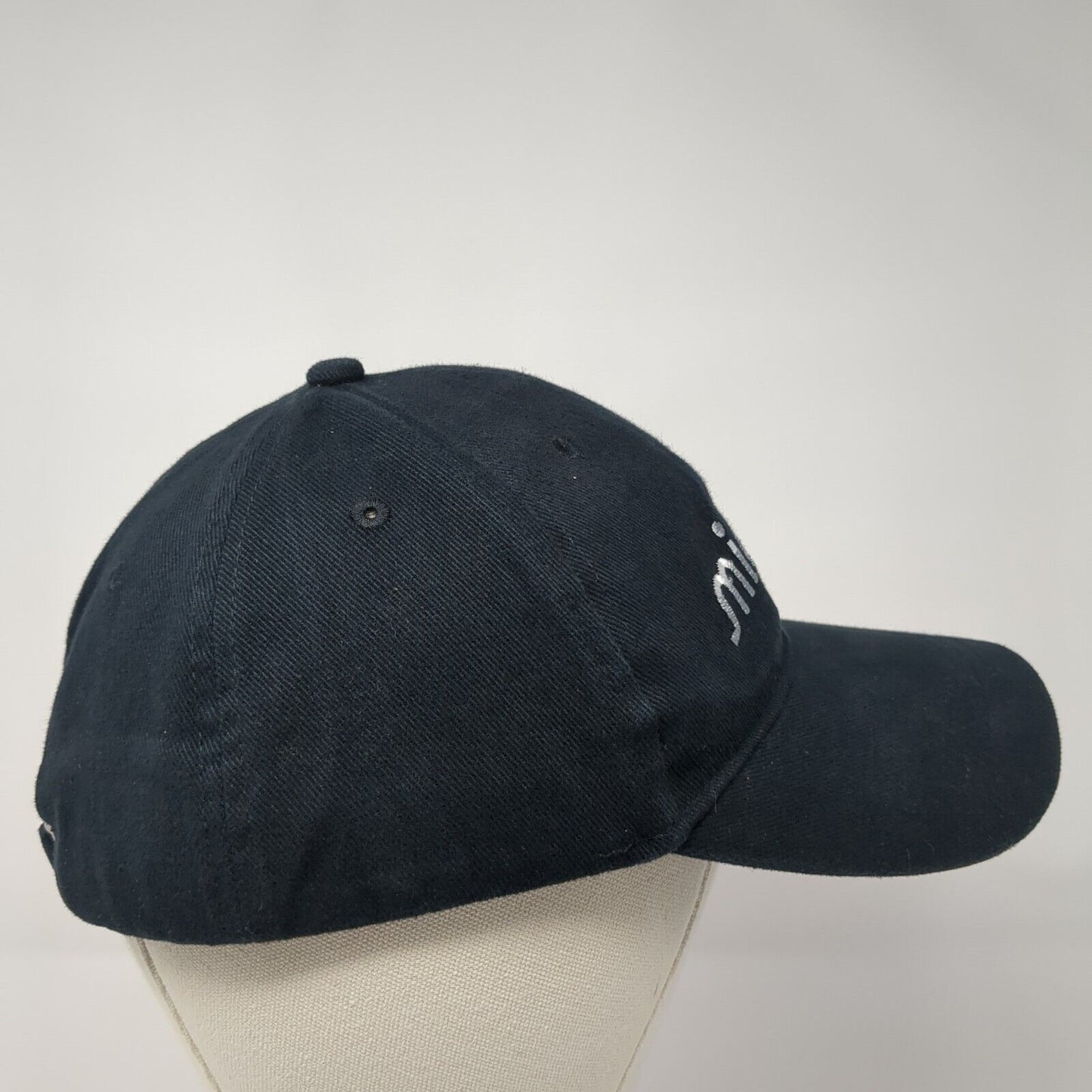 Micron Slideback Hat Black One Size Adjustable Embroidered Promoshop Cotton