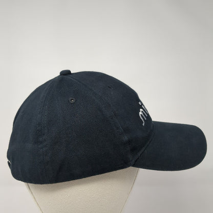 Micron Slideback Hat Black One Size Adjustable Embroidered Promoshop Cotton