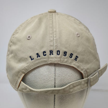 Utility Baseball Cap Beige One Size Lacrosse OS Stick Embroidered Hat Cotton