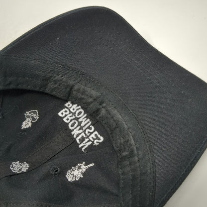 Broken Promises Baseball Cap Black One Size Roses Snakes Hearts Hat Strapback
