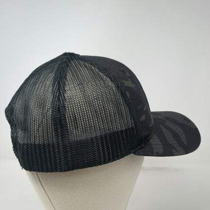 Richardson Trucker Hat Black Multicam Camo ESI Logo Mesh Snapback One Size