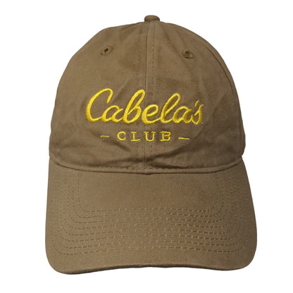 Cabela's Club Men's Slideback Hat Tan Adjustable Embroidered Logo