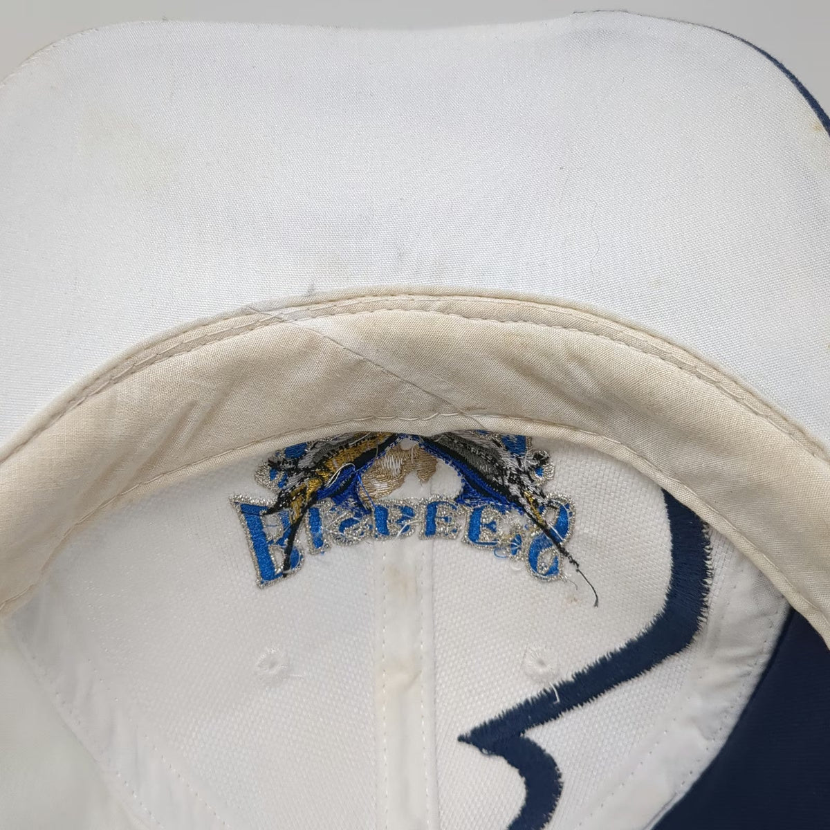 Nissin Baseball Cap White Blue One Size 2005 25th Anniversary Cabo Marlin Hat