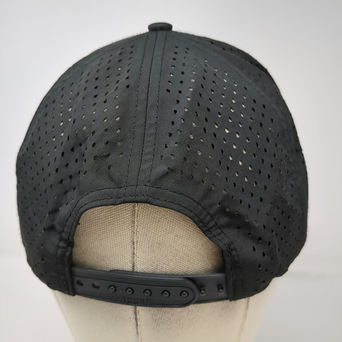 Blackhawk Trucker Hat Black One Size Red Rope Perforated Snapback Lacrosse Logo