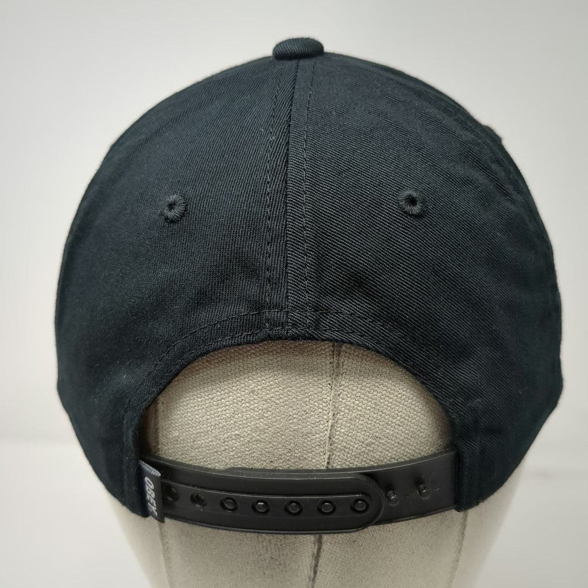 Obey Snapback Black Hat One Size Embroidered Box Logo Adjustable Streetwear Cap