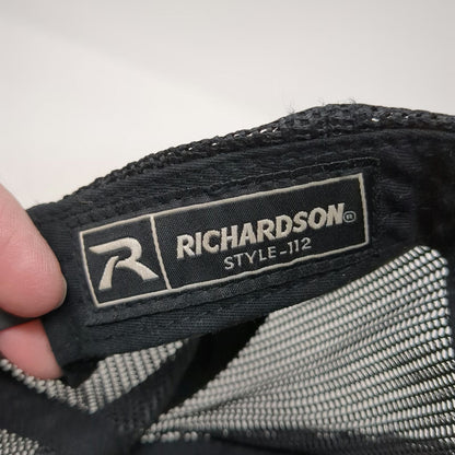 Richardson Trucker Hat Black One Size Yee Yee Logo Mesh Back Snapback Apparel