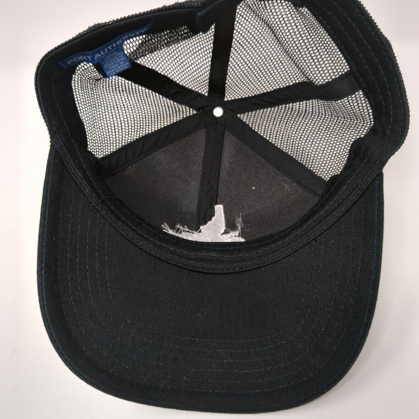 Vista Strapback Hat Black One Size Adjustable Mesh Back Port Authority Cotton