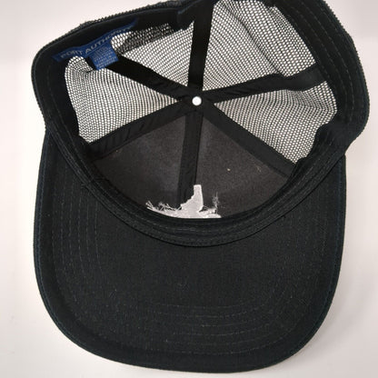 Vista Strapback Hat Black One Size Adjustable Mesh Back Port Authority Cotton