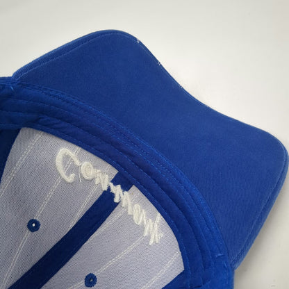 Con-way Blue Baseball Cap One Size Pinstripe Slideback Hat Embroidered Script