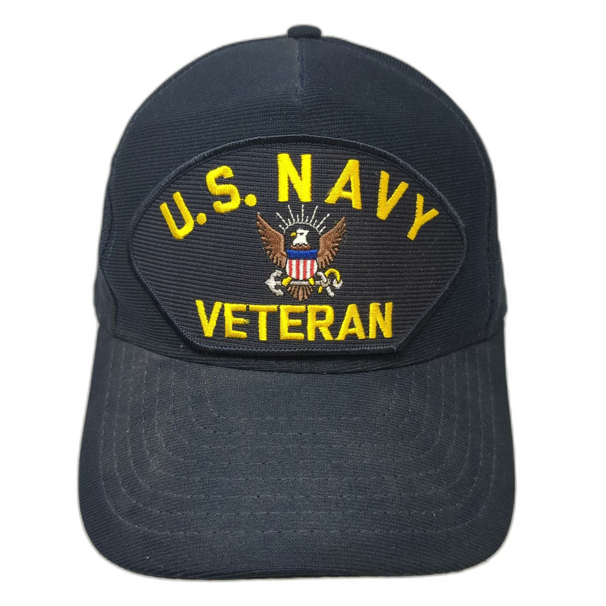 Eagle Crest 5 Panel Blue One Size Hat U.S. Navy Veteran Snapback Made in USA