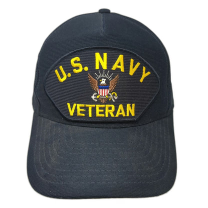 Eagle Crest 5 Panel Blue One Size Hat U.S. Navy Veteran Snapback Made in USA