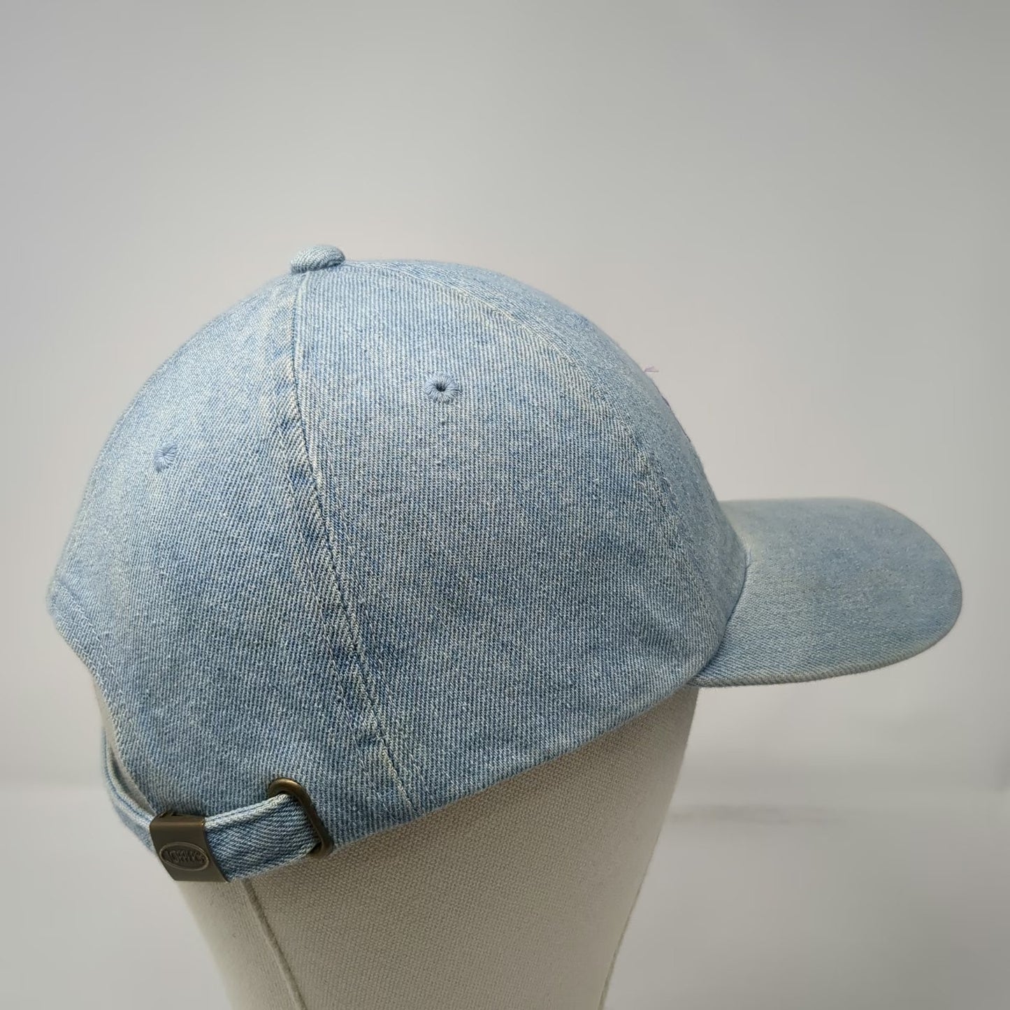 Toppers Baseball Cap Blue One Size Denim Embroidered Zubrin Logo Adjustable Hat