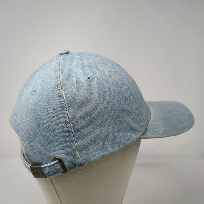 Toppers Baseball Cap Blue One Size Denim Embroidered Zubrin Logo Adjustable Hat