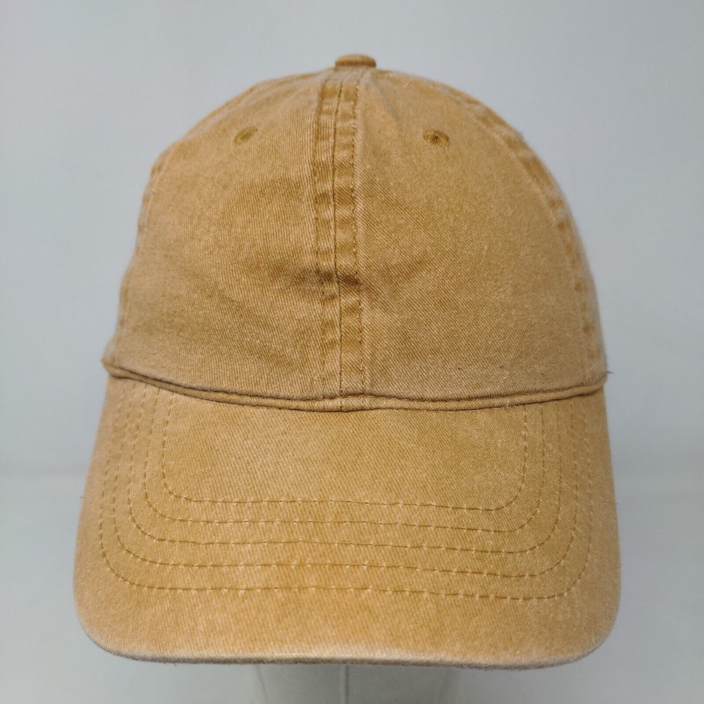 Unbranded Men's Strapback Hat Tan Size OSFM Blank Adjustable