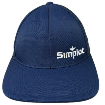 Pacific Headwear Baseball Cap Blue 7 3/8 Mesh Back Fitted Simplot Field Hat