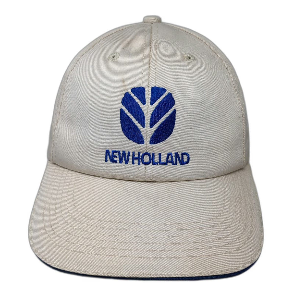 K-Products New Holland Baseball Cap Beige One Size USA Canada Flags Farming Hat