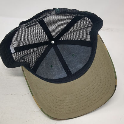 Richardson Trucker Hat Green Camo One Size Donnelley Sports Mesh Back Snapback