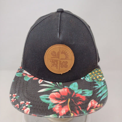 Floral Snapback Hat Multicolor One Size Adjustable Patch Vented Holes Pukka