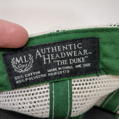 ML Authentic Headwear Baseball Cap Green One Size MRO Logo Mesh Strapback Hat