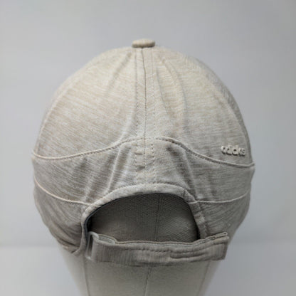 Adidas 3 Stripes Strapback Hat Tan OSFA Adjustable Climalite 6 Panel