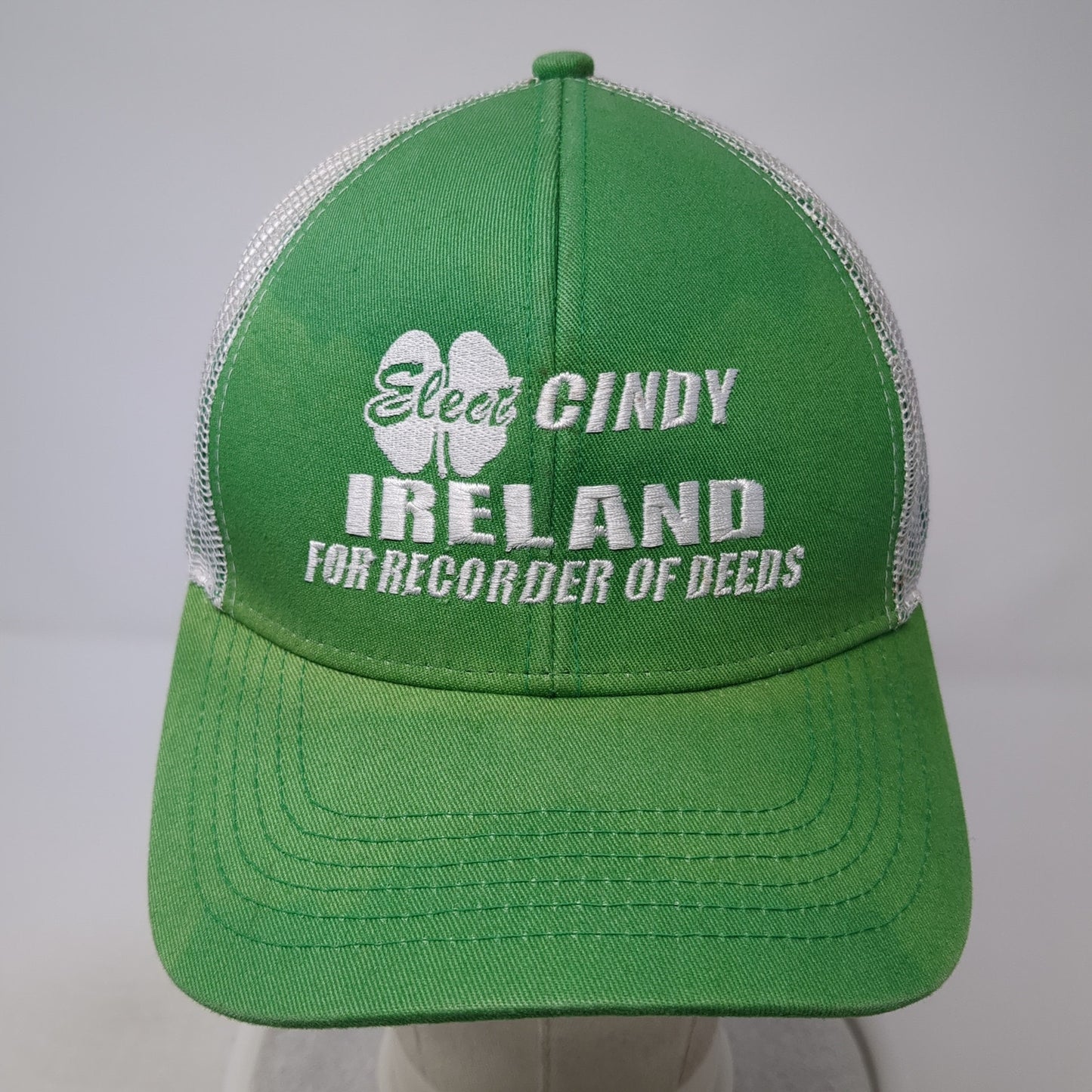 Elect Cindy Ireland For Recorder Of Deeds Trucker Hat Green One Size Outdoor Cap
