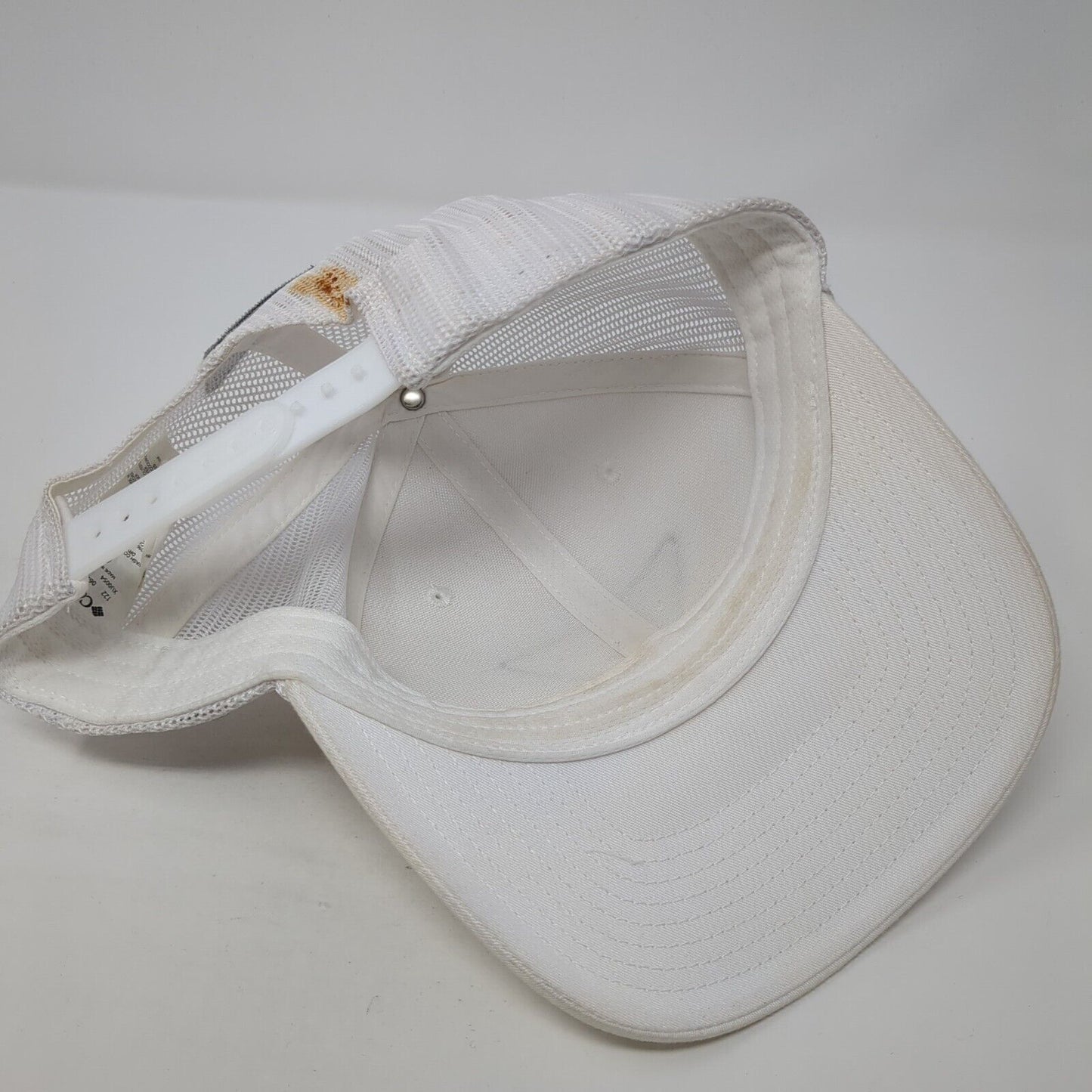 Columbia PFG Patch Snapback Trucker Hat White One Size Mesh Back Solid