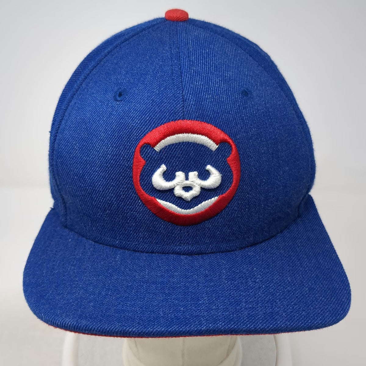 New Era Chicago Cubs MLB Snapback Hat Blue Red One Size Cooperstown Wool Blend