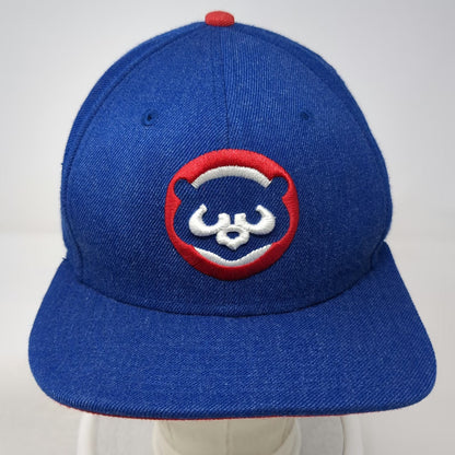 New Era Chicago Cubs MLB Snapback Hat Blue Red One Size Cooperstown Wool Blend