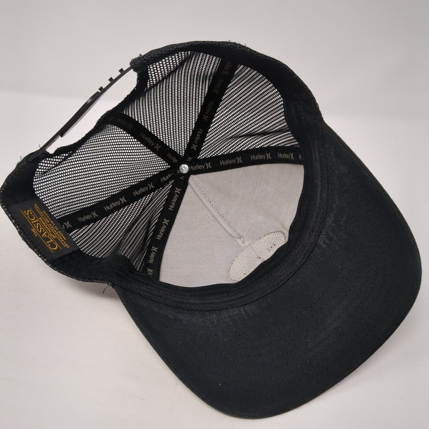 Hurley Supply Snapback Mesh Back Trucker Hat Black One Size Yupoong