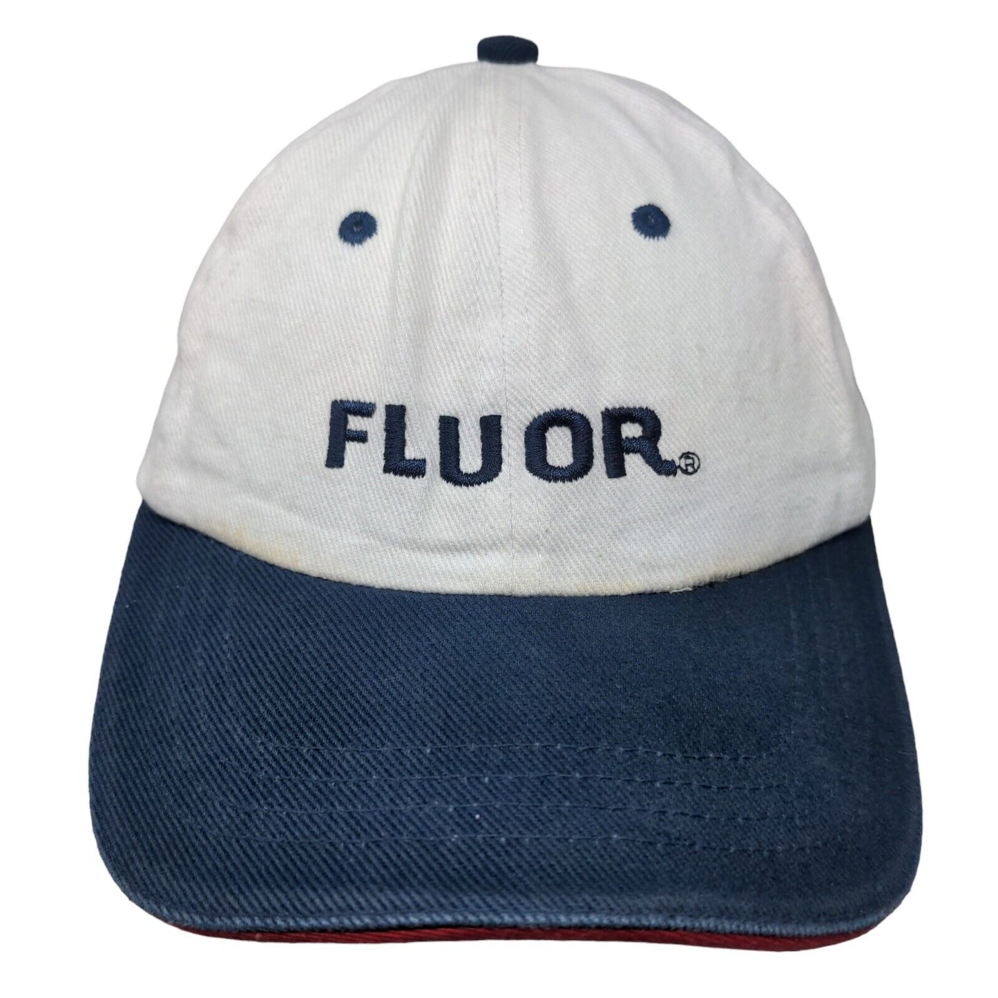 Fluor Strapback Hat White OSFA Embroidered American Flag Colorblock