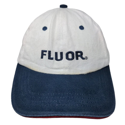 Fluor Strapback Hat White OSFA Embroidered American Flag Colorblock