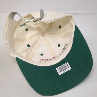 Baseball Cap White Green One Size Promise Keepers Integrity Slideback Cotton Hat
