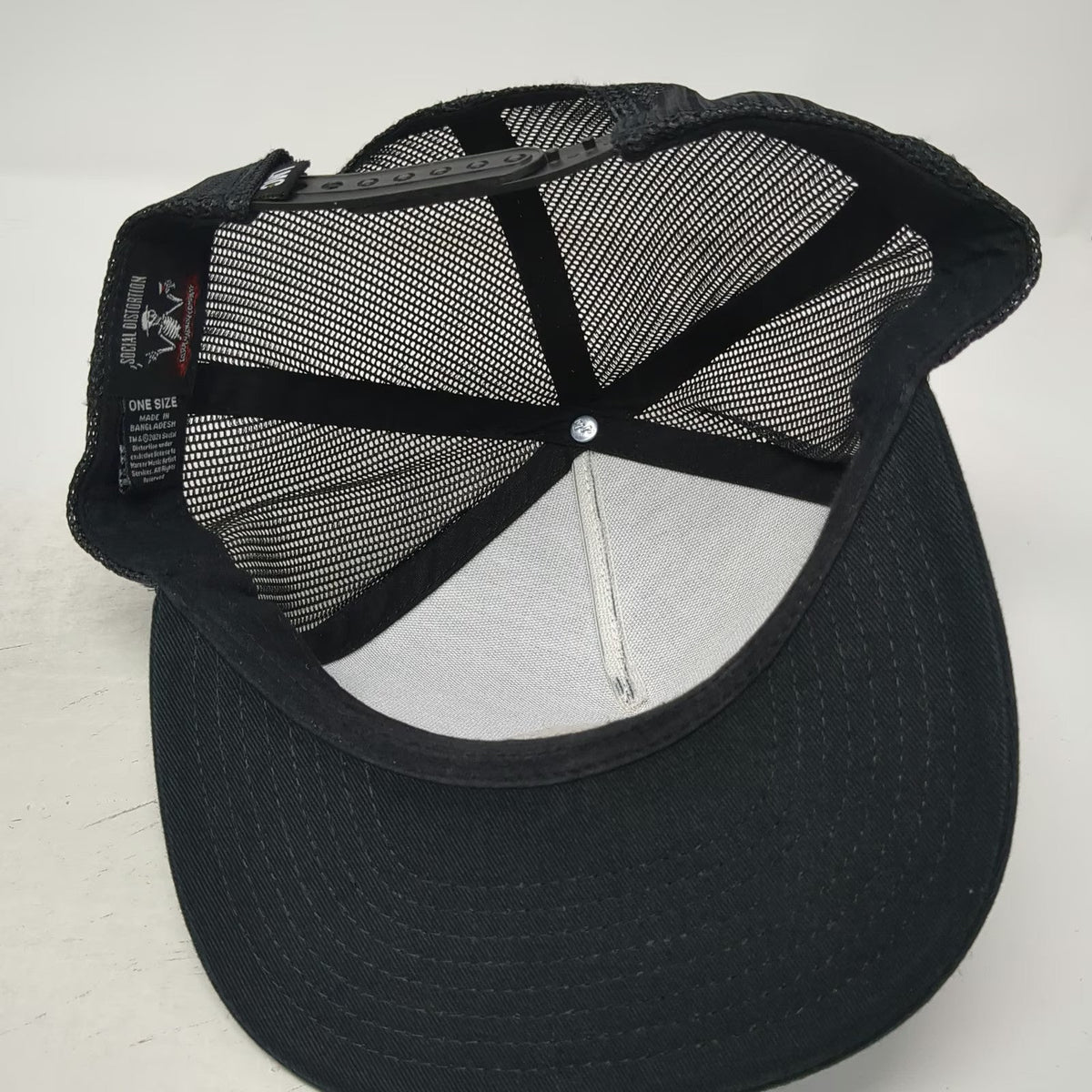 Loser Machine Co Social Distortion Skelly Black One Size Trucker Hat Snapback