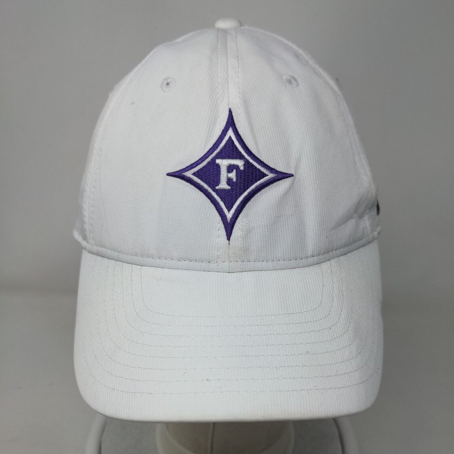 Furman University Paladins Strapback Hat White OSFM Nike Legacy91 Dri-Fit