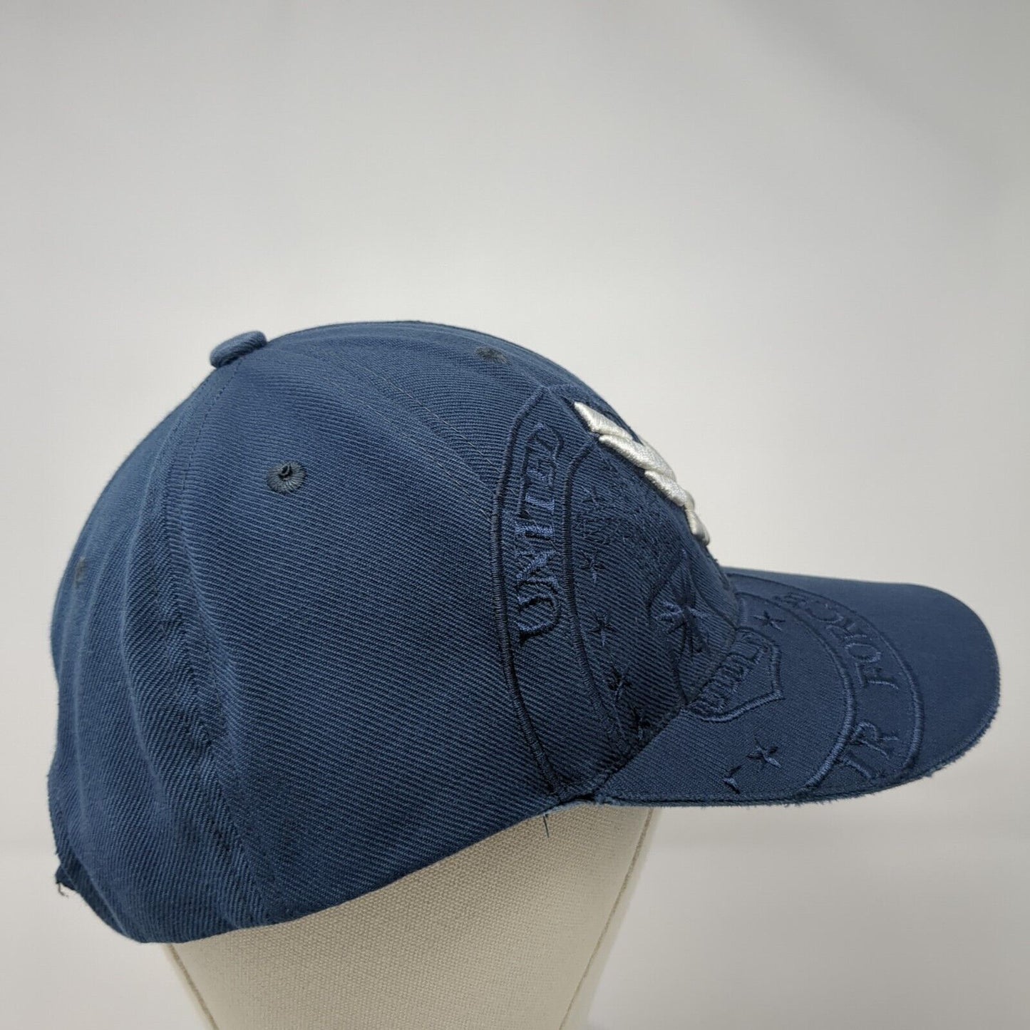 Air Force Strapback Hat Blue One Size Adjustable Embroidered Rapid Dominance