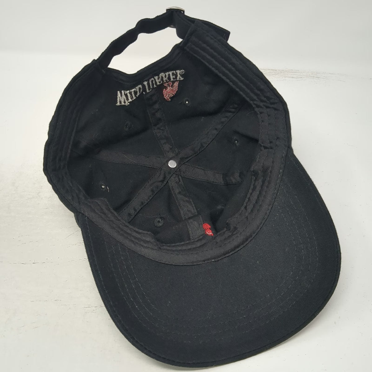 Wild Turkey Baseball Cap Black OSFM Red Turkey Logo Embroidered Slideback hat