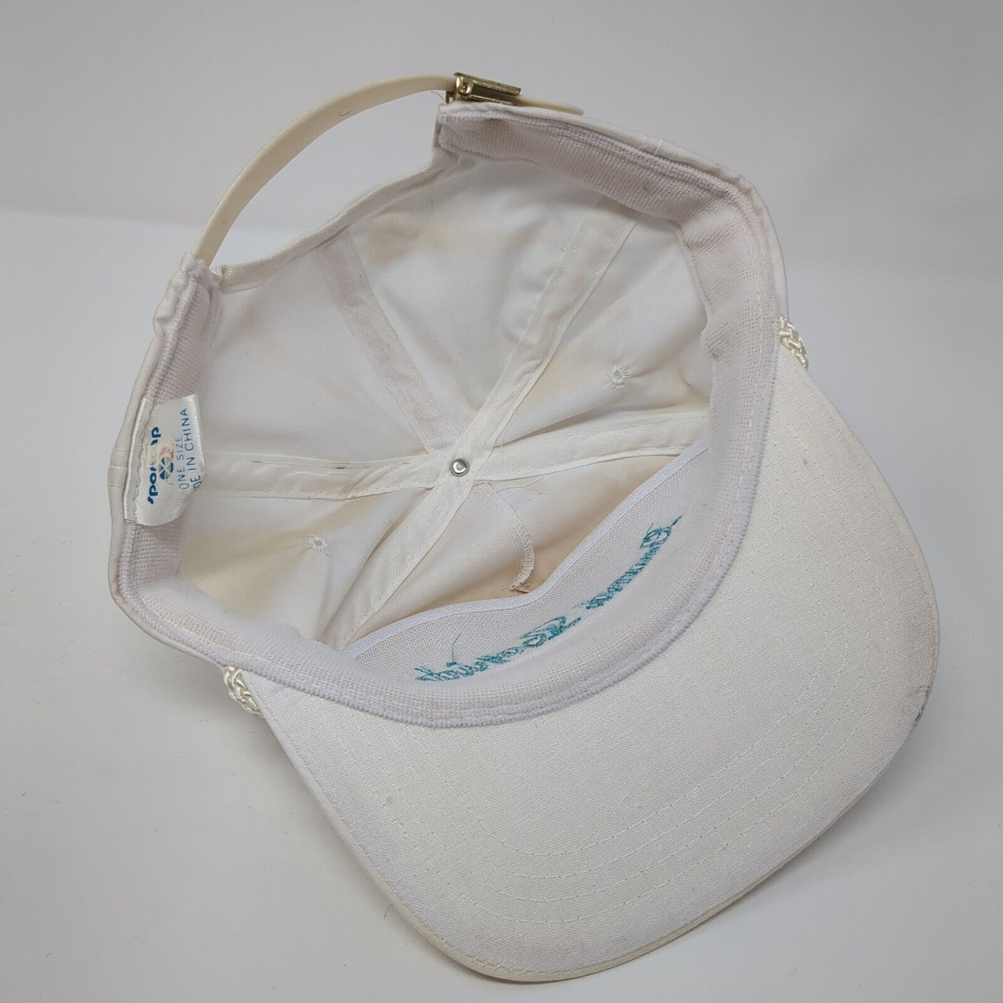 Grand Rapids Destination Slideback Rope Hat White One Size Adjustable