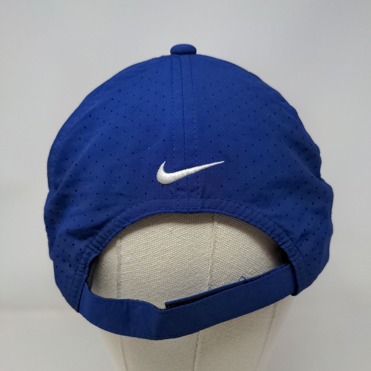 Underlined B Strapback Hat Blue One Size Embroidered Nike Golf 6 Panel