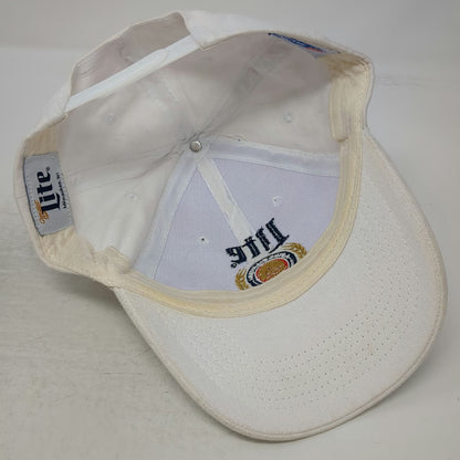 ACME Miller Lite Beer Logo Baseball Cap White One Size Snapback Fine Pilsner Hat