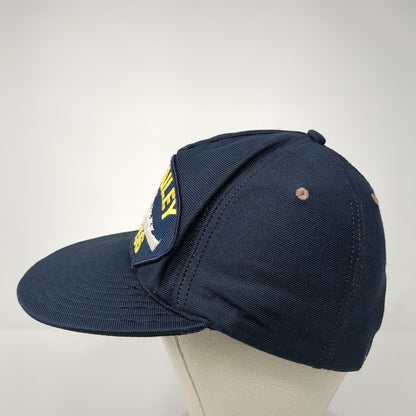USS Hailey DD-556 Patch Snapback Hat Blue One Size Adjustable Solid