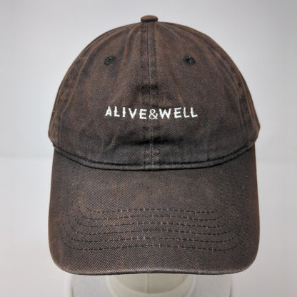 Alive&Well Slideback Hat Black One Size Adjustable Embroidered 6 Panel Cotton