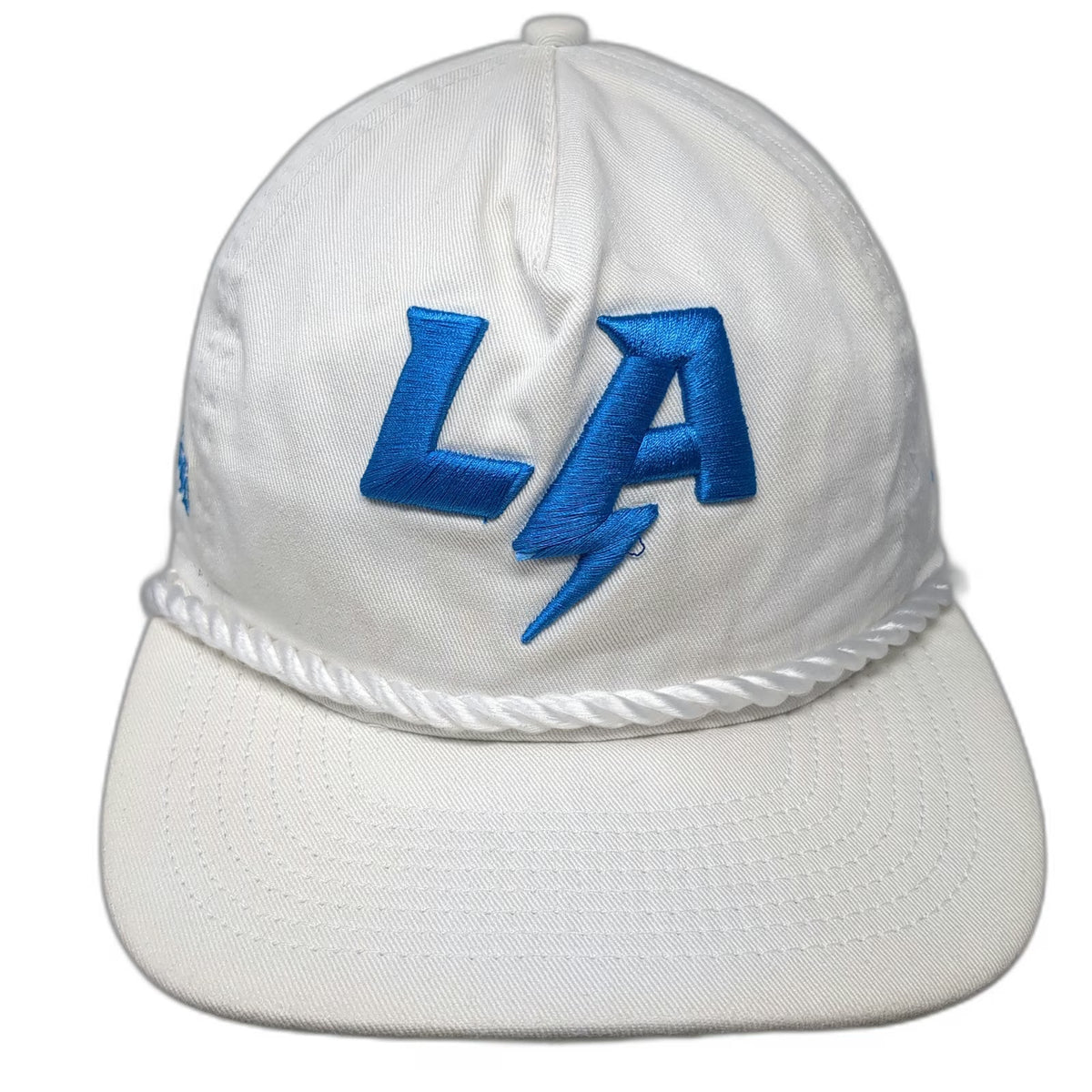 New Era NFL Los Angeles Chargers 5 Panel White One Size Snapback Blue Rope Hat