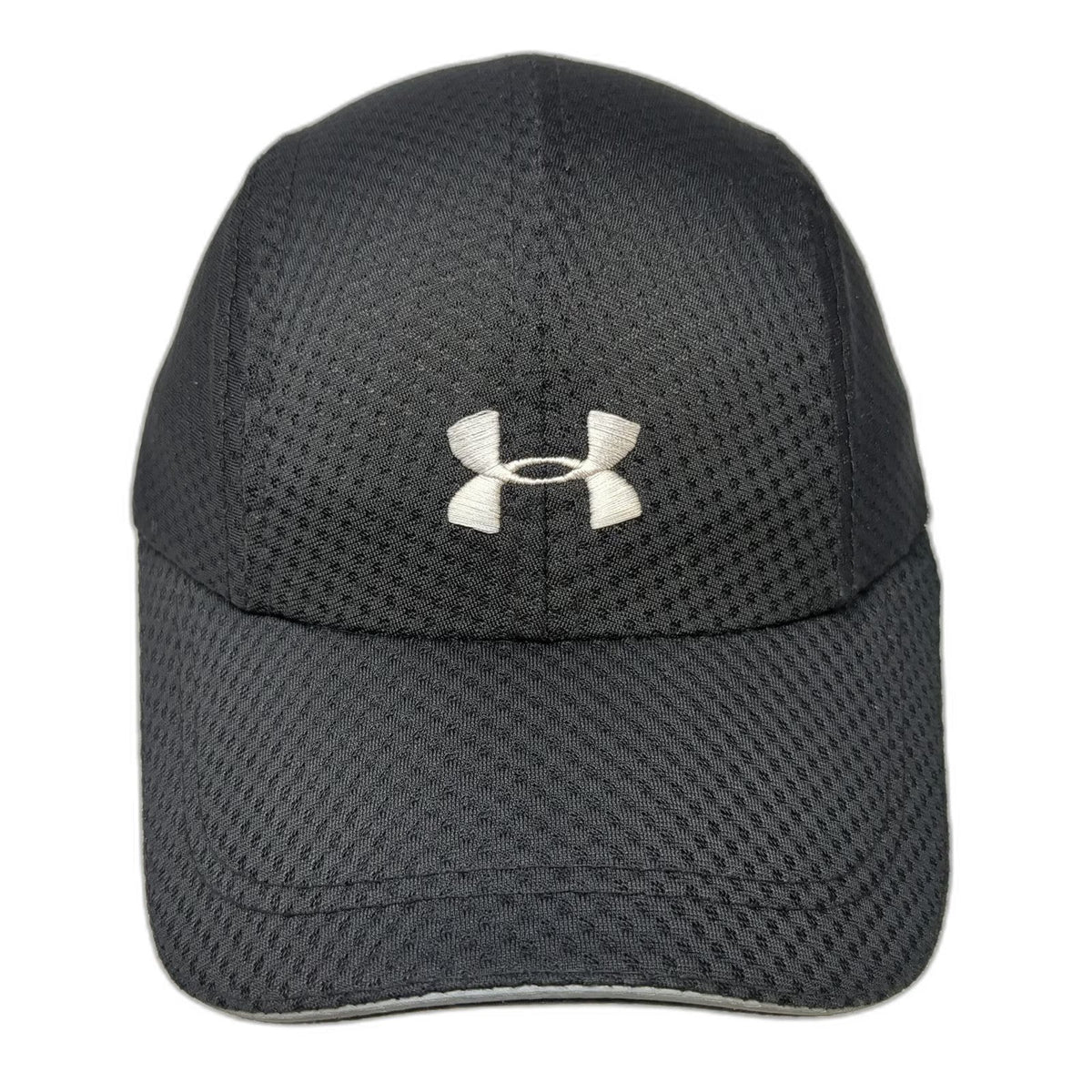 Under Armour Baseball Cap Black One Size Reflective Running Strapback Mesh Hat