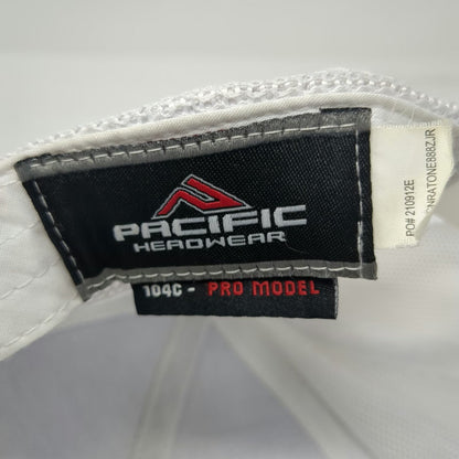 Pacific Headwear Trucker Hat Gray White OSFM Blue Umbrella Waterproofing Mesh