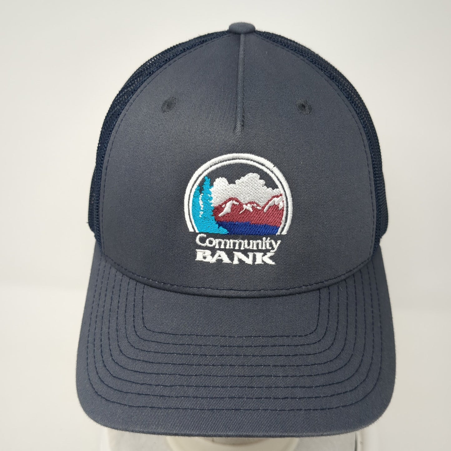 Community Bank Snapback Mesh Back Trucker Hat Gray One Size Richardson