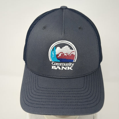 Community Bank Snapback Mesh Back Trucker Hat Gray One Size Richardson